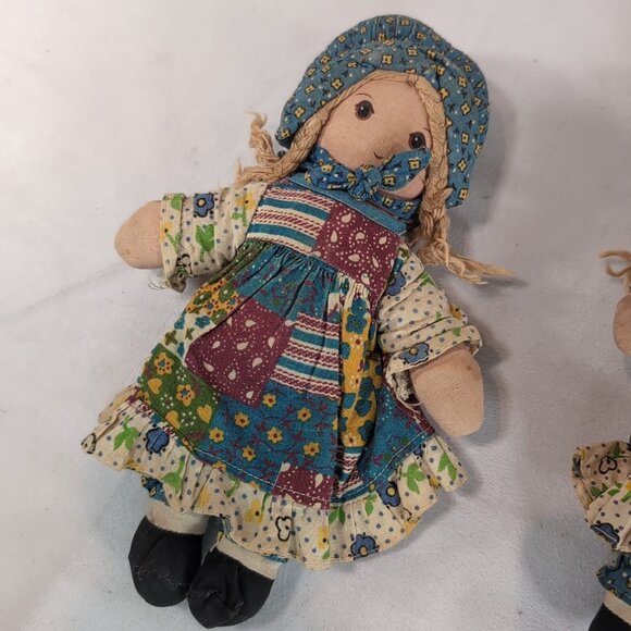 3 Set The Original Holly Hobbie Doll Knickerbocker 1970s Rag Plush Cloth Vintage - Picture 6 of 13